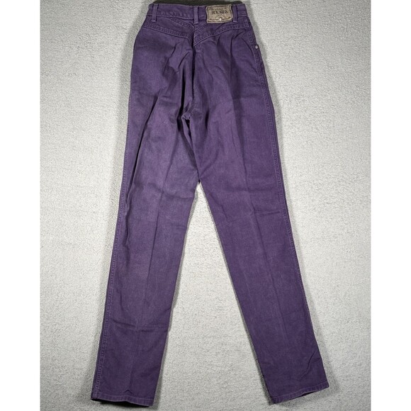 Vintage Rockies Rocky Mountain Jeans Western Bareback Purple Women Size 25WX35L - Picture 12 of 16
